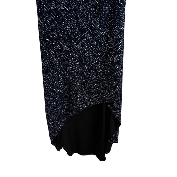 Vintage City Triangles Y2K One Shoulder Glitter Cocktail Dress-Size Large - Picture 6 of 13